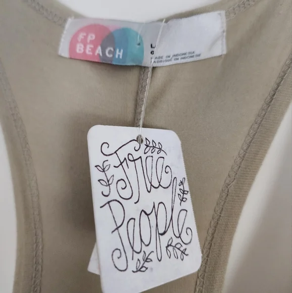 NWT.Free People Stylish Tan Maxi Dress Hi And Lo.sizeL - Picture 5 of 7